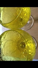 Sigma Secla Yellow Cabbage,20oz Goblet 6125808,Margarita Glass,Lot Of 3pcs.