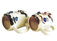 Pfaltzgraff Pottery Mugs 50s Set of 2 Designed by Jessup Muggsy & Sleepy Sam