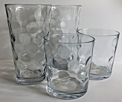 Pasabahce Mirage Clear Drinking Glass Tumblers 16 Oz Rocks Glasses 10 Oz Set 4