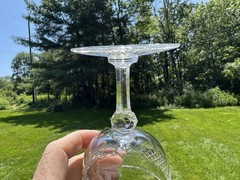Dorflinger Diamond Border Pattern Wine Glass (es) American Brilliant Cut Glass
