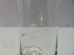 4 Libbey Interlude Parfait Glasses Smooth Stem Gray Cut Swirl Leaves 1968- (B)
