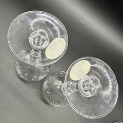 Set of 4 Block BLC4 Clear 6-3/4″ Wine Cut Glass Lead Crystal Aura-Style