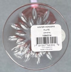 Waterford Crystal Winter Wonders Rose Champagne Glass Flute New