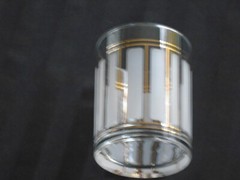C-752B Set of 4 Culver Old Fashioned Low Ball Glasses 22kt Gold Trim