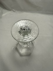 Libbey Chilvalry Clear Wine Goblet Glass Set of 5 stemware 5 1/4” Textured RARE