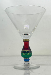 Luminescence Romania Hand Blown Martini Glasses Set of 4