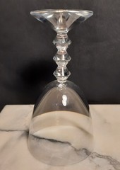 Baccarat VEGA 3-Wafer 7 1/8″ x 4″ Crystal Tall Water / Cocktail Goblet – Signed