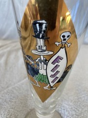 Vintage Libbey Bar Glass Fiji Witch Doctor Beer Glass Voodoo Cartoon Rare 8”