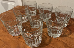 Set of 4 Libbey DuraTuff GIBRALTAR 3-1/2″ Clear Glass on the Rocks 7 Oz. Glasses