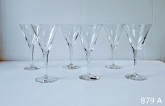 Set 6 Bohemian Handmade Crystal Czech Republic Champagne Flutes 6.8 Fl Oz (5.6)