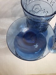 3 Studio Nova ADIRONDACK Blue Southwest Motif Footed Iced Tea Glasses