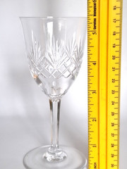 Vintage Cut Crystal Wine Glasses Set of 4 Diamond Fan Claret Stems 5.5