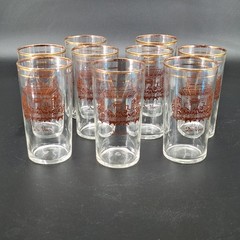 MCM Set of 9 Vintage Last Supper Da Vinci Drinking Glasses Barware