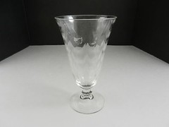 Fostoria Glass Wavecrest Iced Tea Footed Clear Loop Optic 6 1/8″ T ca 1935-1943