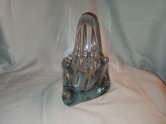 Saint Louis Crystal Ashtray With Curved Handle