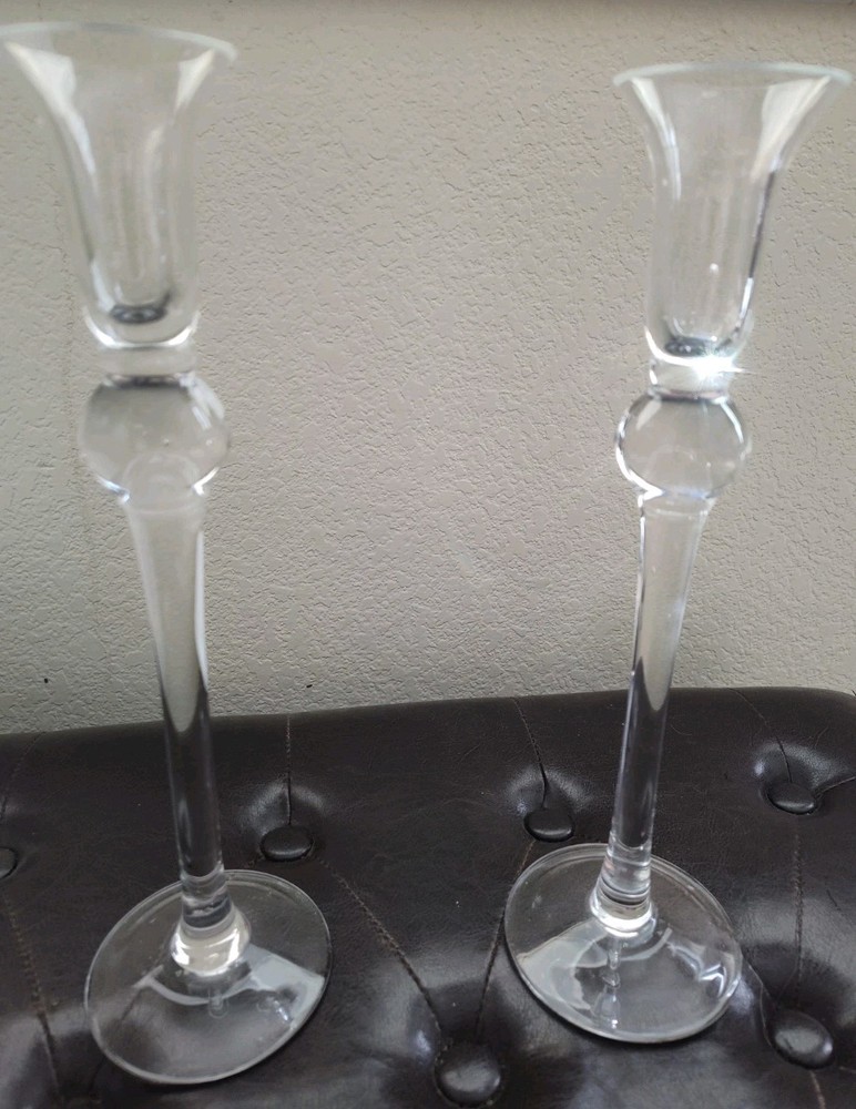 A Pair Of Two 11.75″ Crystal Cordial Glasses