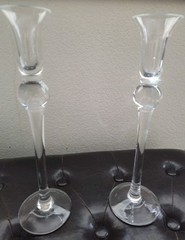 A Pair Of Two 11.75″ Crystal Cordial Glasses