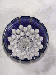 Ajka Castille Alberga Cobalt Cut to Clear 12″ Plate Or 7 3/4″ Iced Tea Glass(es)