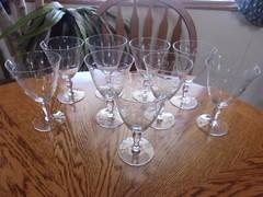 Wine Water Cut Crystal Fantasy 6 1/8″ Wine 11 oz – Set of 9