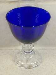 FOSTORIA GLASS #4024 VICTORIAN Regal Blue Liquor Cocktail 3 5/8″ EXCELLENT Shape