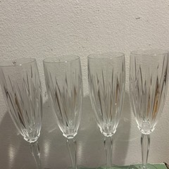 4 Vintage Baccarat Crystal Wine Glasses