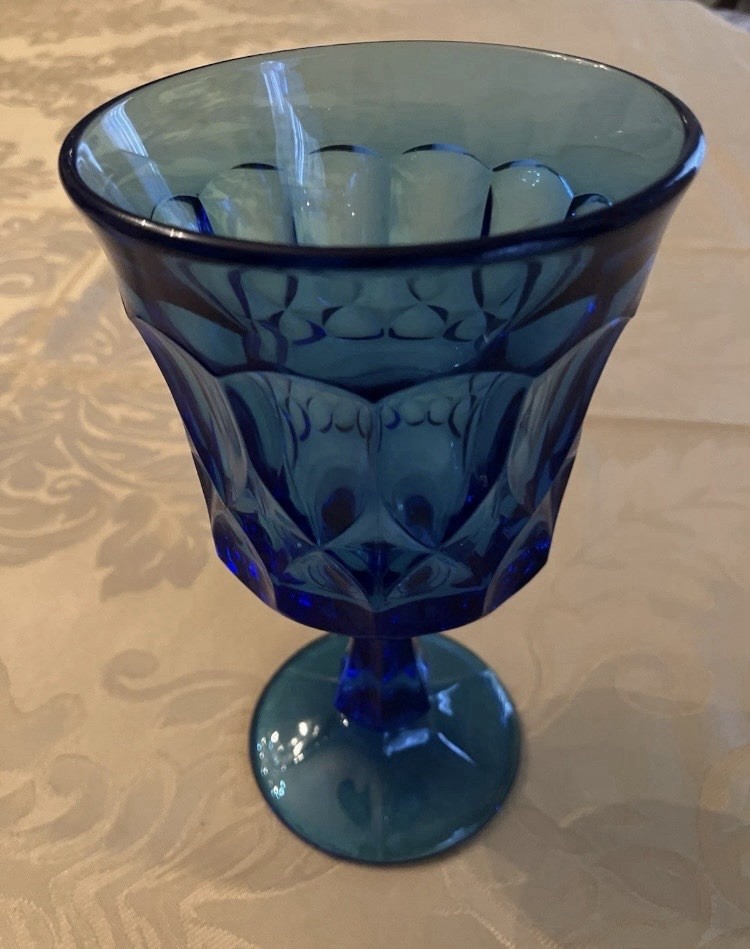 Vintage Noritake Perspective Cobalt Blue Water Goblets