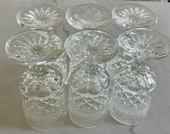 6. Vintage Anchor Hocking WEXFORD WINE GOBLETS 5 3/8″ tall