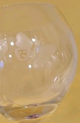 **NEW** Lenox Butterfly Meadow Yellow Etched Balloon Wine Glass 9” tall (FJ)