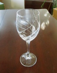 Set of 4 Cristal D’Arques-Durand Junon Clear Wine Glasses 8″ Swirl Montelimar
