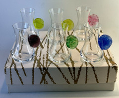 Vintage Motte Glas Glasses Czech Republic- set of 6 Scandia 1.5oz Shot Glass
