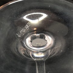 JG DURAND Cristal D’Arque Florence Frosted Raised Petals SHERRY 5-7/8″ SINGLE