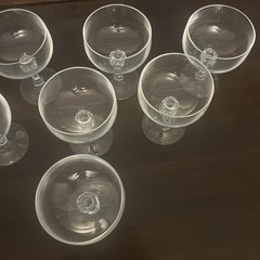 8 VTG «Vendome Uni» Knob in Stem Champagne Glasses By Cristal D’Arques 5” MCM