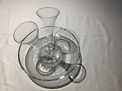 FOSTORIA RARE CRYSTAL 3-HORN EPERGNE