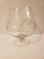 Princess House Punch Bowl Brandy Snifter Style Heritage Pattern Glass 9 in