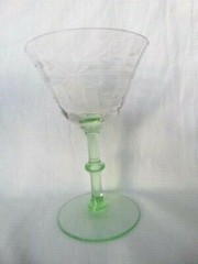 Weston Clear Crystal Green Stem Champaign Stem Grey Cut Flower Horizontal Band