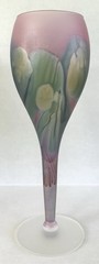 Rueven Nouveau Art Glass Wine Glasses Water Goblets 8 1/2″ Set of 8
