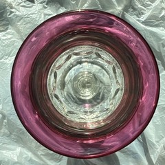 Tiffin Franciscan Glass King’s Crown Cranberry Flashed Top Only Water Goblet