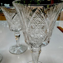 St Saint Louis VOLOGNE 5 3/8″ Crystal Wine Glasses Hard to Find! SET OF 3