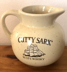 Vintage Cutty Sark Scots Whisky Ceramic Bar Water Pub Jug 16 oz