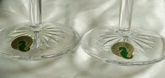 Rare NIB~PAIR Waterford Crystal *Wishes* Toasting Flutes, *Achievement* 139906
