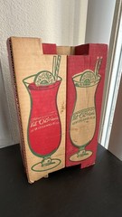2 Vintage Pat O’Brien’s Hurricane Cocktail Drink Glass New Orleans LA Have Fun