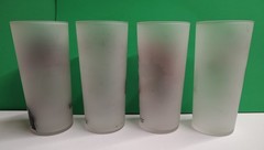 1950’s Federal Gay Fad Glasses 4 Glass Set «Rich Man Poor Man Beggar Man Thief»