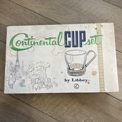 Greek Key Continental Coffee Cup/Mug by Libbey 60s Art Deco Gold Metal Set of 8