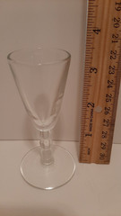 Libbey Glass Knob Hill Set of 4 Whiskey Sour Clear Blown Glass Bubble Stem