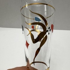 Ritzenhoff Heinz Te Laake Pilsner Glass Playing Card Suits Signed 17cm