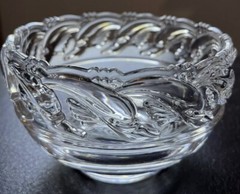 Vintage Tiffany & Co DOLPHIN Wave Footed 8″ & 5″ Chip & Dip Bowl Set Signed