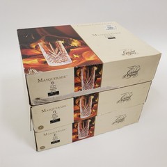 VTG Cristal d’Arques Masquerade 16pc Highball Glass Set NOS France Crystal