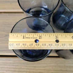 Set of 8 Libbey Apollo Blue 5.5″ Tumbler Glass 12 Oz Glasses Barware Vintage MCM