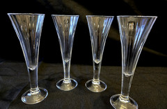 Lot Of 4-Cristal D’Arques Durand VTG Fluted Champagne Glasses Monceaux Pattern