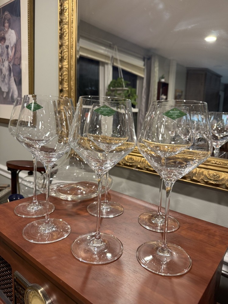 Shannon Crystal Tall Wine Glasses Made With In Dublin Ireland European republic